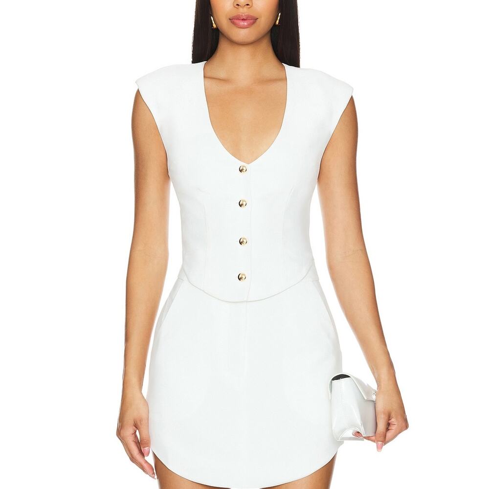 Amanda Uprichard 'Perrin' White Top Size M